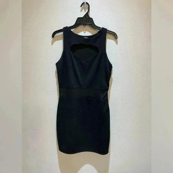 JustFab Kennedy Cut Out Mini Dress Casual Black Size L - Picture 4 of 10